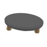 Amberley Grey Topped Oak Milking Stool 290Dx70