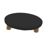 Black Topped Oak Milking Stool 290Dx70