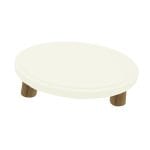 Burleigh Cream Topped Oak Milking Stool 290Dx70