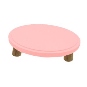 Pink Topped Oak Milking Stool 290Dx70