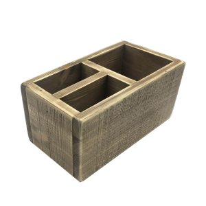 Painswick Rustic 3 Compartment Cutlery & Condiment Holder
