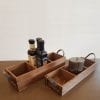Looped Handle Rustic 3 compartment Trays in use