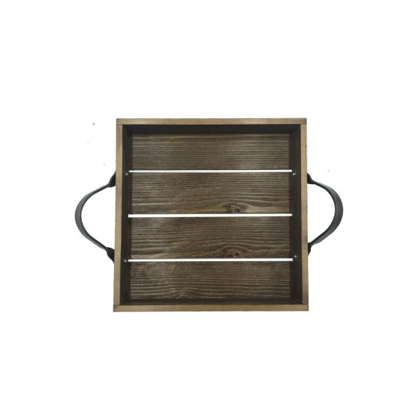 Looped Handle Rustic Tray 250x250x53 top view Looped Handle Rustic Tray 250x250x53 top view