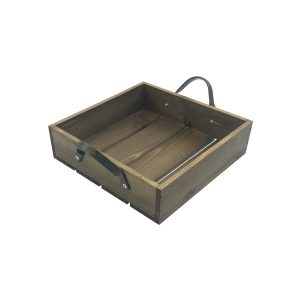 Looped Handle Rustic Tray 250x250x65