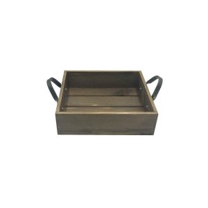 Looped Handle Rustic Tray 250x250x65 top view