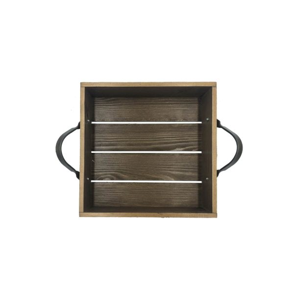 Looped Handle Rustic Tray 250x250x80 top view Looped Handle Rustic Tray 250x250x80 top view