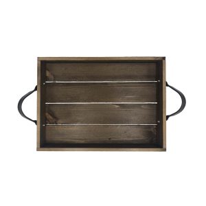 Looped Handle Rustic Tray 330x240x53 top view