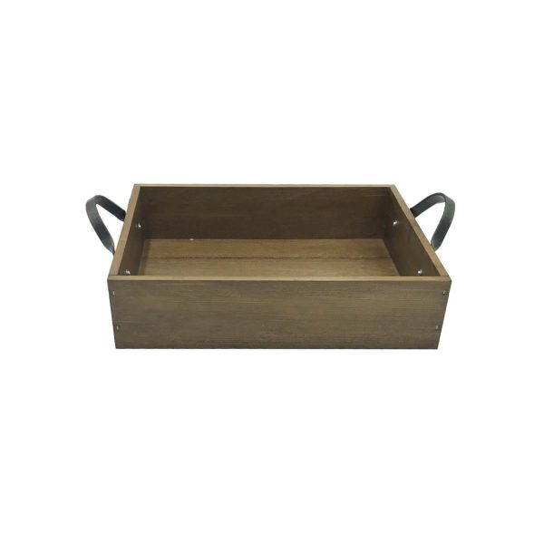 Looped Handle Rustic Tray 330x240x80 side view Looped Handle Rustic Tray 330x240x80 side view