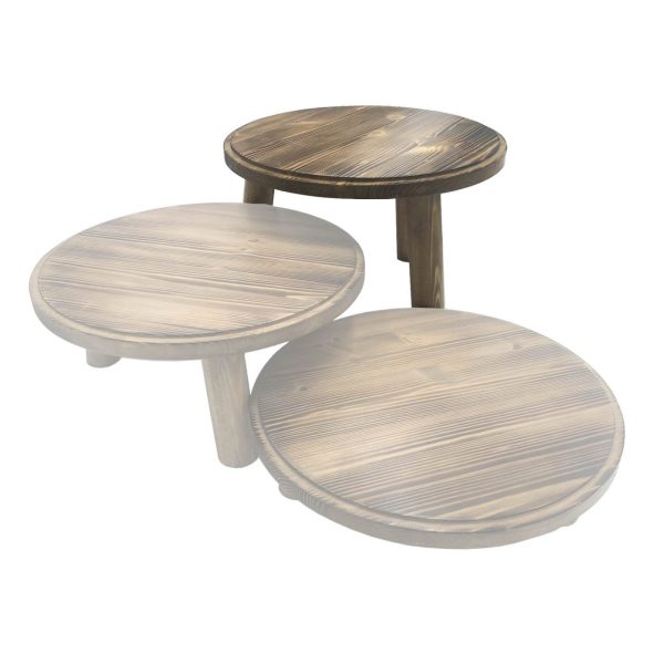 Scorched Pine Milking Stool 305Dx210 in set Scorched Pine Milking Stool 305Dx210 in set