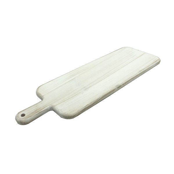 White Distressed Painted Pine Paddle Board 575x175x18 angle White Distressed Painted Pine Paddle Board 575x175x18 angle