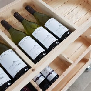 Mobile Natural Rustic Pine 3-Tier Slanted Merchandiser Display Stand 1190x370x1145 section with wine Mobile Natural Rustic Pine 3-Tier Slanted Merchandiser Display Stand 1190x370x1145 section with wine