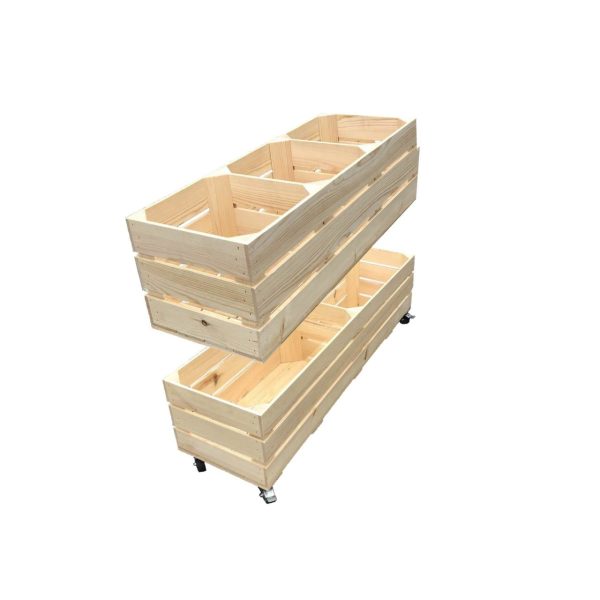 Natural Rustic 3 Bin Impulse Merchandise Paddock Display Stand 900x300x600 split in two halfs Natural Rustic 3 Bin Impulse Merchandise Paddock Display Stand 900x300x600 split in two halfs