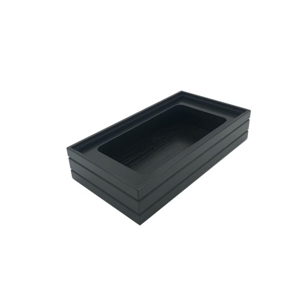 B1-3 Ribbed Black Oak Trolley Stacker box 398x212x80 with gastronorm riser B1-3 Ribbed Black Oak Trolley Stacker box 398x212x80 with gastronorm riser