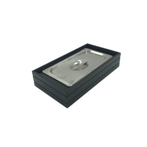 B1-3 Ribbed Black Oak Trolley Stacker box 398x212x80 with gastronorm riser gastronorm and lid B1-3 Ribbed Black Oak Trolley Stacker box 398x212x80 with gastronorm riser gastronorm and lid