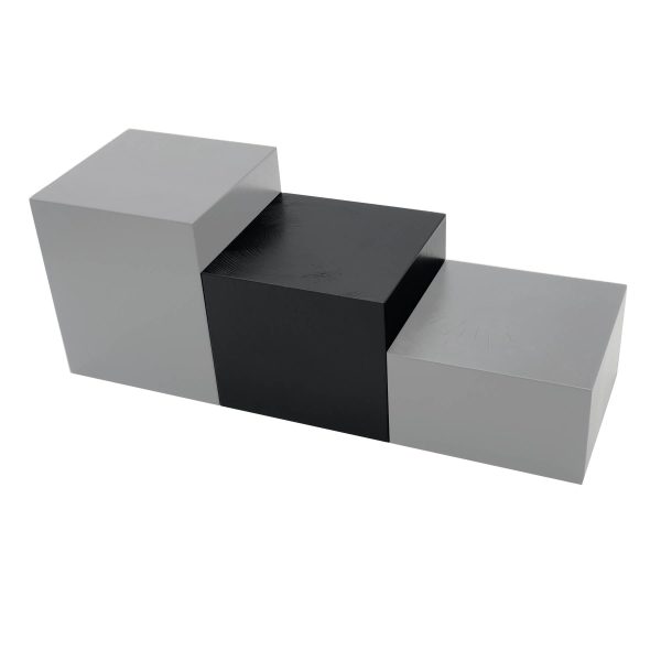 Black Painted Pine Block Riser 140x140x120 in set Black Painted Pine Block Riser 140x140x120 in set