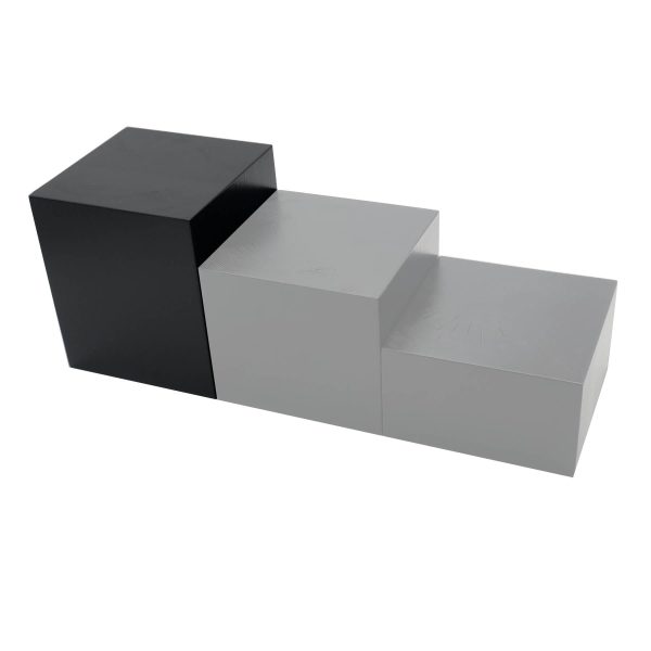 Black Painted Pine Block Riser 140x140x160 in set Black Painted Pine Block Riser 140x140x160 in set