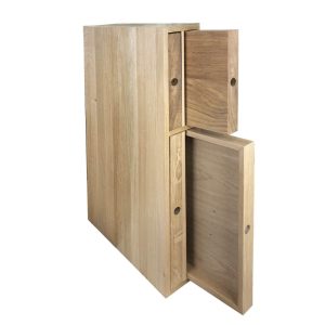 Oak double chopping board and tray unit 118x411x688 in situ O&B