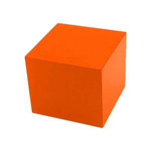 Orange Painted Pine Block Riser 140x140x120