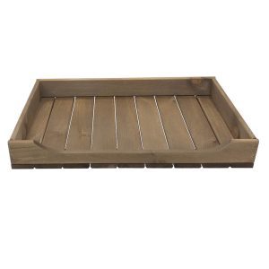 Rustic Brown Rustic Curved Drop Front Tray 530x343x70 front view