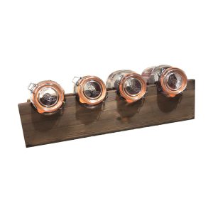 Rustic Brown Rustic Kilner Jar display Stand 650x250x155 front view with jars