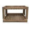 Rustic Brown Rustic Slatted Beverage Station 645x370x345 front view
