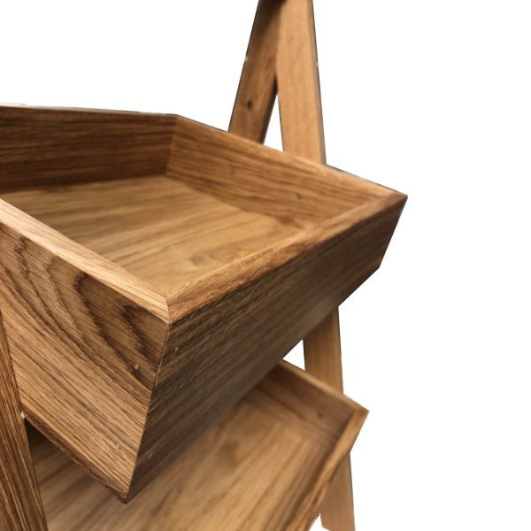2-Tier Slanted Oak A-Frame Display Stand 410x310x650 detail 2 2-Tier Slanted Oak A-Frame Display Stand 410x310x650 detail 2