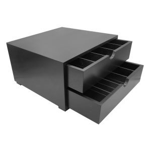 B2/3 Black Oak Tea and coffee Station 424x398x244 drawers open