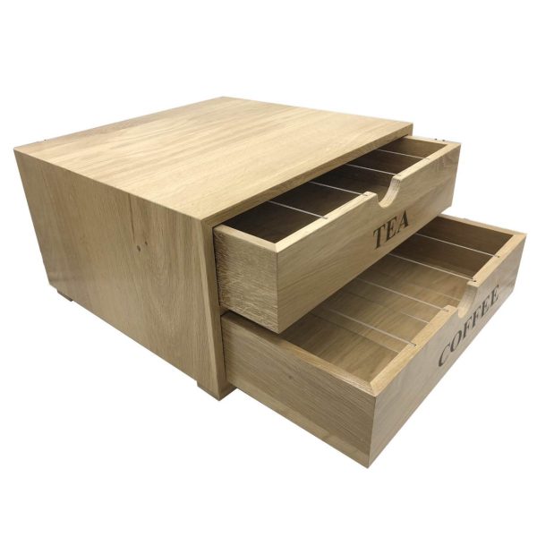 B2-3 Oak Tea and coffee Station 424x398x244 drawers open tea and coffee B2-3 Oak Tea and coffee Station 424x398x244 drawers open tea and coffee