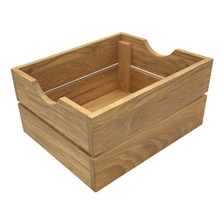 GN1/2 Gastronorm Oak Crate Display Unit 353x293x175 | Ligneus UK