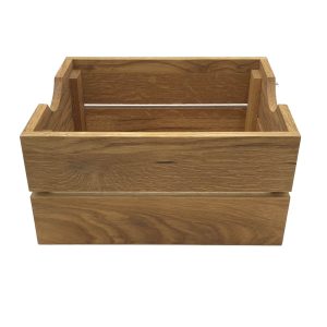 GN1/2 Gastronorm Oak Crate 353x293x175 side view