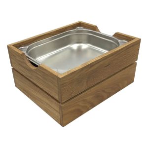GN1/2 Gastronorm Oak Crate 353x293x175 with gastronorm