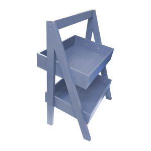 Kingscote Blue Painted 2-Tier Slanted Wooden A-Frame Display Stand 410x310x650