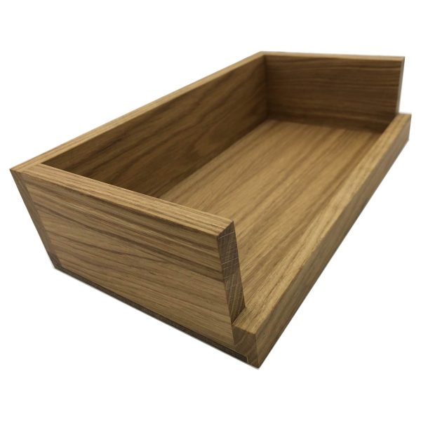 Oak Drop Front Tray 303x172x80 detail Oak Drop Front Tray 303x172x80 detail