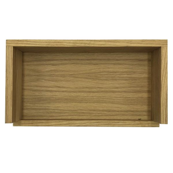 Oak Drop Front Tray 303x172x80 top view Oak Drop Front Tray 303x172x80 top view