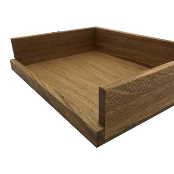 Oak Drop Front Tray 375x290x80 detail Oak Drop Front Tray 375x290x80 detail