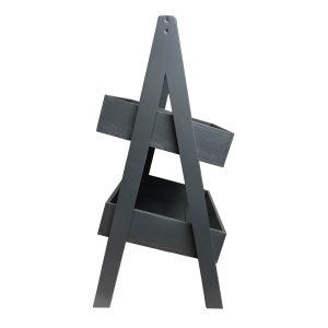 Painted 2-Tier Slanted Wooden A-Frame Display Stand 410x310x650 side view