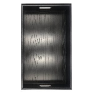 B1/1 Ribbed Black Oak Trolley Stacker Tray 635x398x80 top view B1/1 Ribbed Black Oak Trolley Stacker Tray 635x398x80 top view