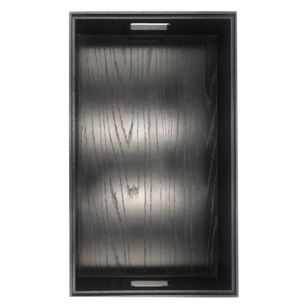 B1/1 Ribbed Black Oak Trolley Stacker Tray 635x398x80 top view B1/1 Ribbed Black Oak Trolley Stacker Tray 635x398x80 top view