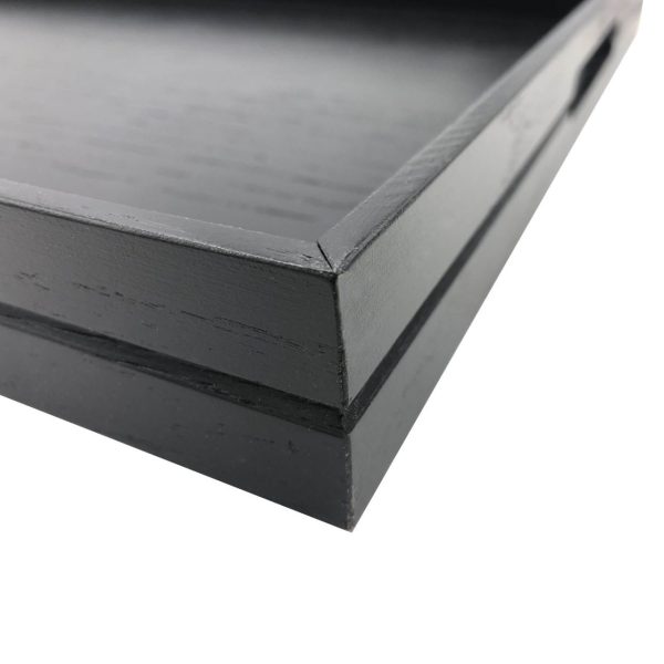 B1/1 Ribbed Black Oak Trolley Stacker Tray 636x396x40 corner detail B1/1 Ribbed Black Oak Trolley Stacker Tray 636x396x40 corner detail