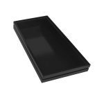 B1/3 Ribbed Black Oak Trolley Stacker Tray 398x212x40