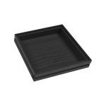 B1/6 Ribbed Black Oak Trolley Stacker Tray 212x199x40