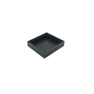 B1/6 Ribbed Black Oak Trolley Stacker Tray 212x199x40