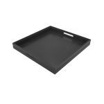 B2/3 Ribbed Black Oak Trolley Stacker Handle Tray 425x398x40