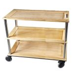Bourton Long Natural Oak Hospitality Trolley 1010x558x855