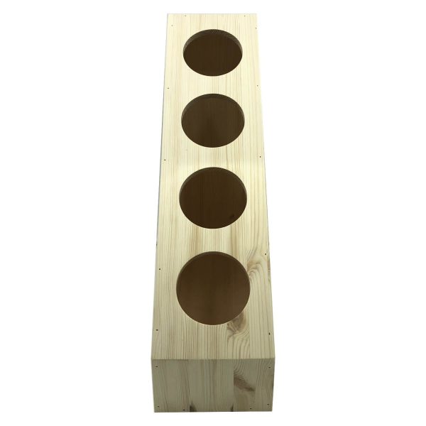 Natural 4-tier slanted cylindrical cutlery holder 520x160x505 front view Natural 4-tier slanted cylindrical cutlery holder 520x160x505 front view