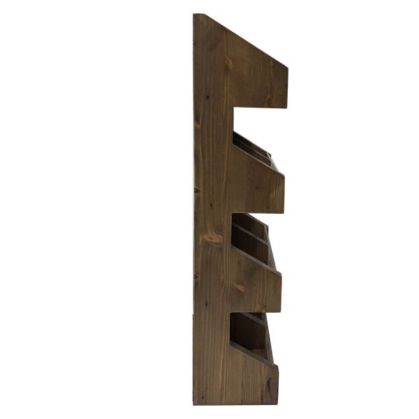 Rustic Brown Pine 4 tier 8 compartment Display Stand 300x235x600 side view Rustic Brown Pine 4 tier 8 compartment Display Stand 300x235x600 side view