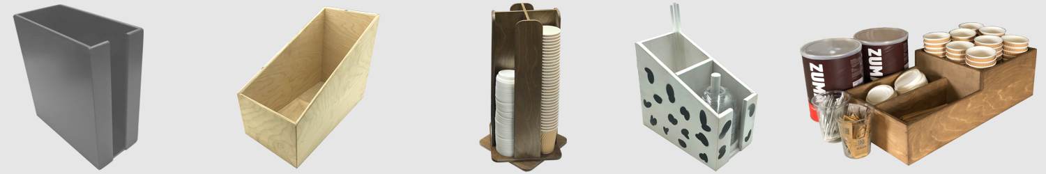 Wooden Cup and Lid Dispensers
