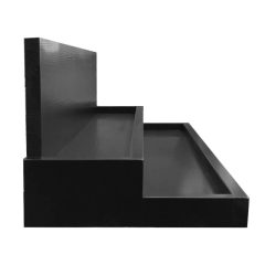Black Painted Pine Weck Jar Display Stand 840x265x220 side view