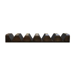 Dark Brown Redwood 6 slot taco holder 571x95x70 side view