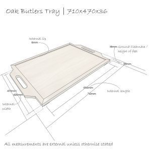 Oak Butlers Tray 710x470x36 Schematic